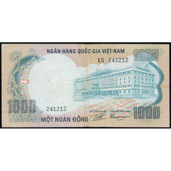 Южный Вьетнам 1000 Донгов 1972 год 