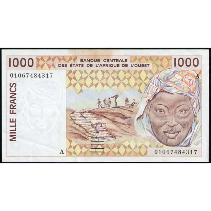 Кот Д'Ивуар 1000 Франков , 2001 год 