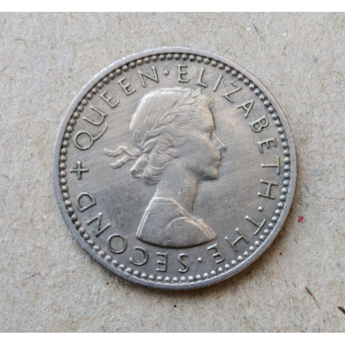 Новая Зеландия 6 Пенсов 1960 год , Птица гуйя