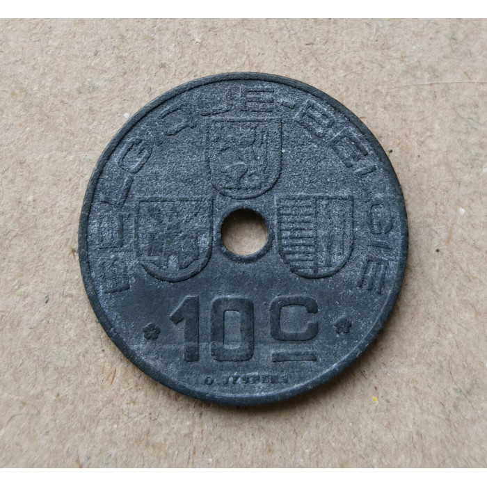 Бельгия 10 Сентим 1943 год 