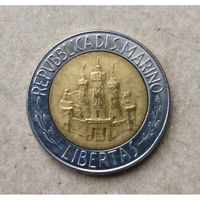 Сан-Марино 500 Лир 1984 год , Альберт Эйнштейн , Биметалл