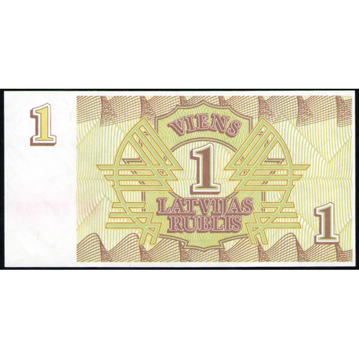 Латвия 1 Рубль 1992 год , UNC