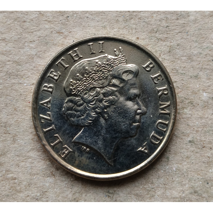 Бермудские Острова 5 Центов 2009 год , Королевская рыба ангел