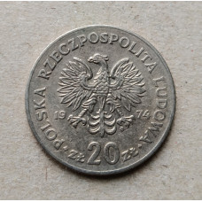 Польша 20 Злотых 1974 год , Марсель Новотко