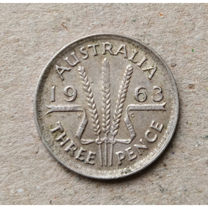 Австралия 3 Пенса 1963 год