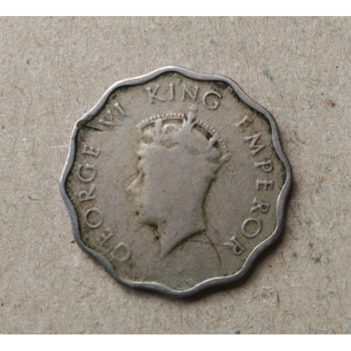 Британская Индия 1 Анна 1939 год , Георг 6