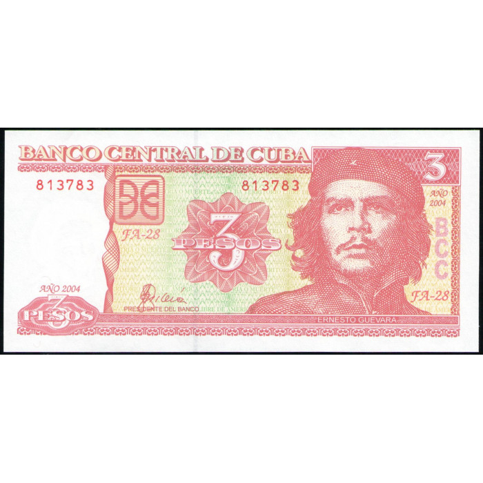 Куба 3 Песо 2004 год , UNC