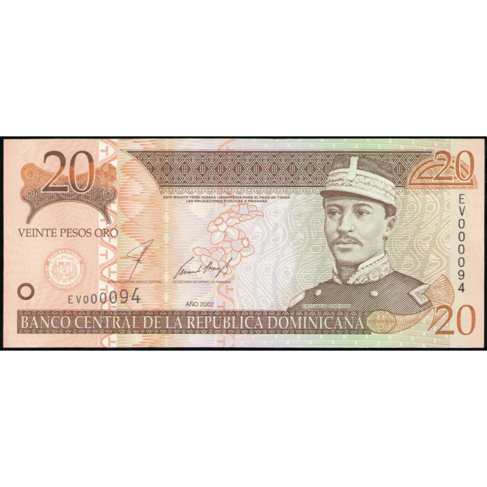 Доминиканская Республика 20 Песо 2002 год , UNC