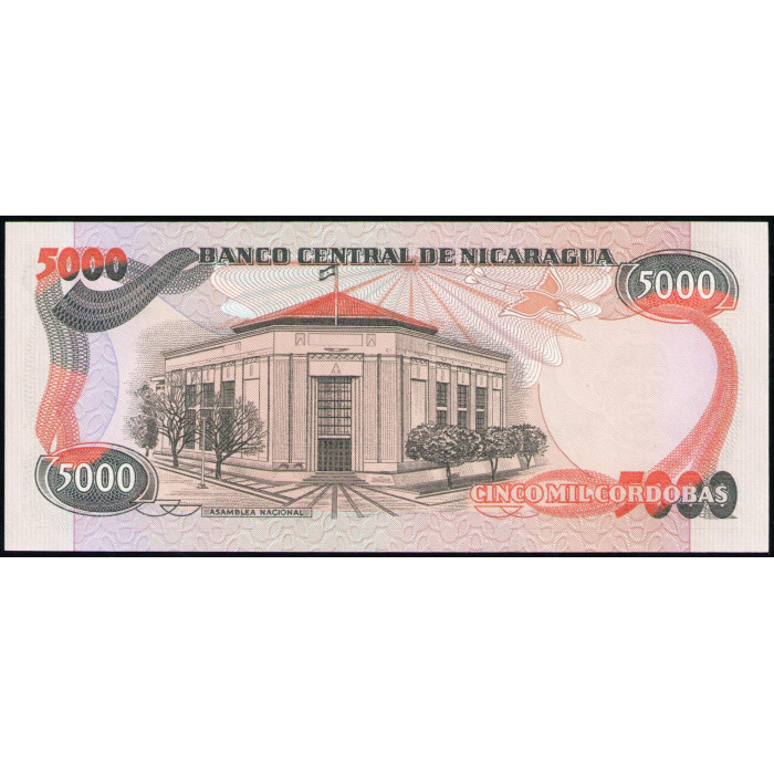 Никарагуа 5000 Кордоба 1985 год , UNC