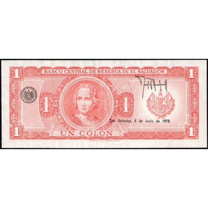 Сальвадор 1 Колон 1978 год , VF