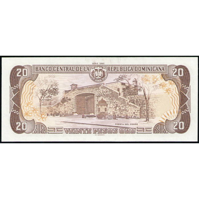 Доминиканская Республика 20 Песо 1992 год , UNC