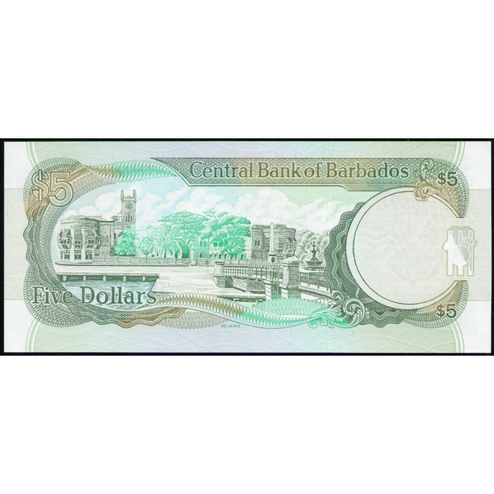 Барбадос 5 Долларов 2000 год , UNC
