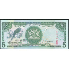 Тринидад и Тобаго 5 Долларов 2002 год , UNC, Птица Мотмот