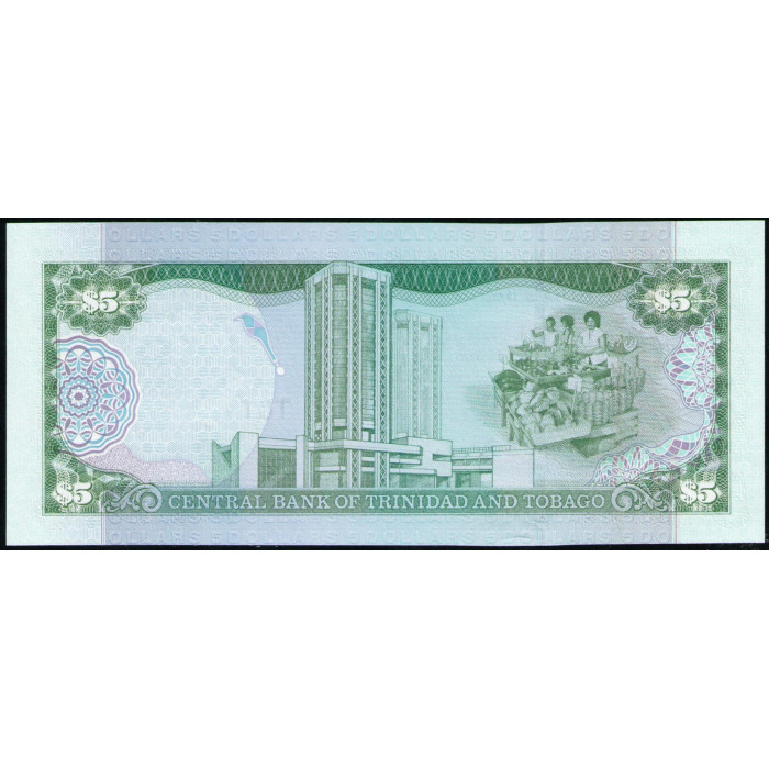 Тринидад и Тобаго 5 Долларов 2002 год , UNC, Птица Мотмот