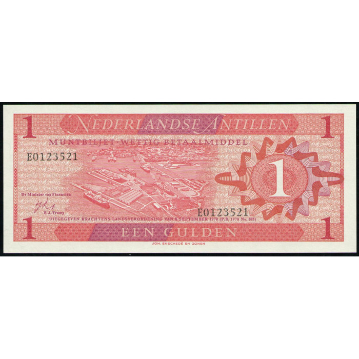 Нидерландские Антилы 1 Гульден 1970 год , UNC