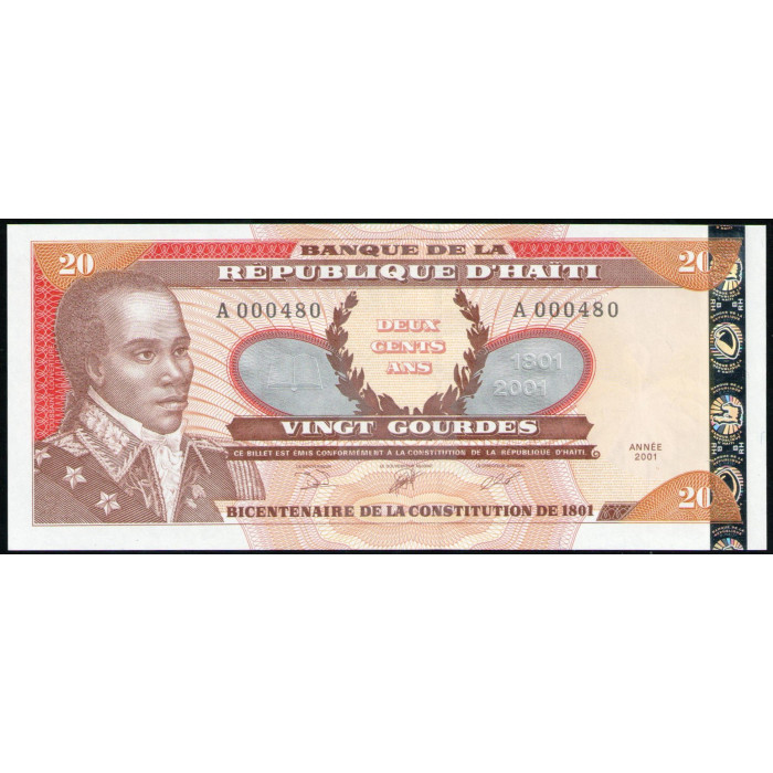 Гаити 20 Гурдов 2001 год , UNC 