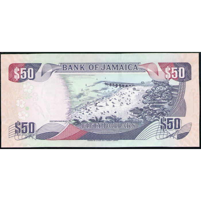 Ямайка 50 Долларов 2002 год , UNC