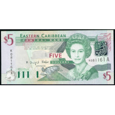 Восточные Карибы 5 долларов 2003 год , UNC , Антигуа