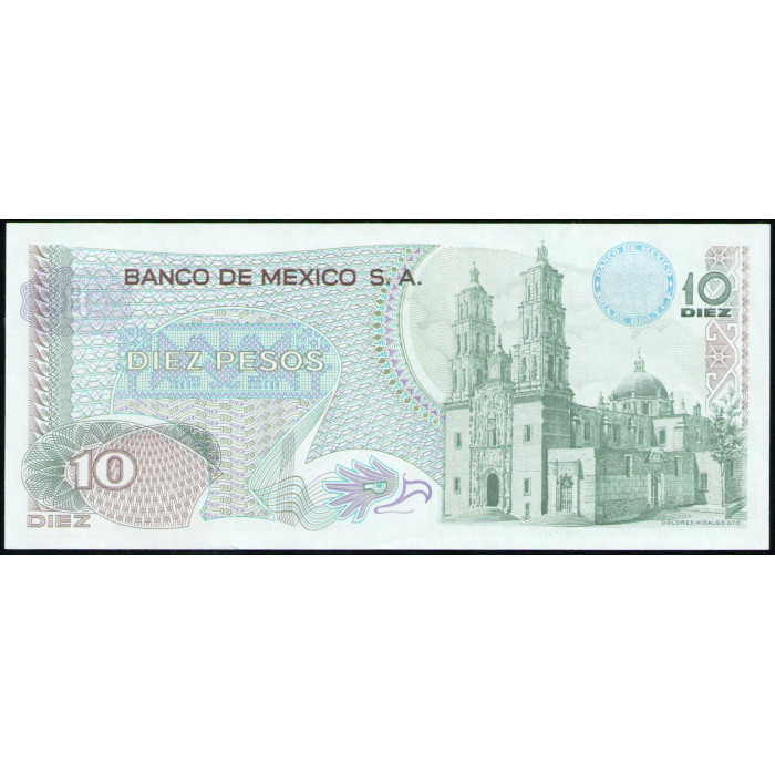 Мексика 10 Песо 1969 год , UNC