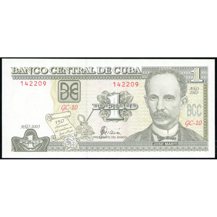 Куба 1 Песо 2003 год , UNC