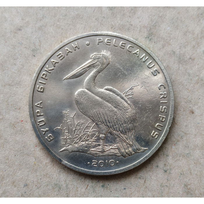 Казахстан 50 тенге 2010 год , Кудрявый пеликан