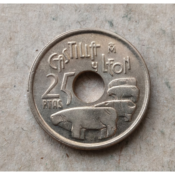 Испания 25 песет 1995 год , Кастилия и Леон