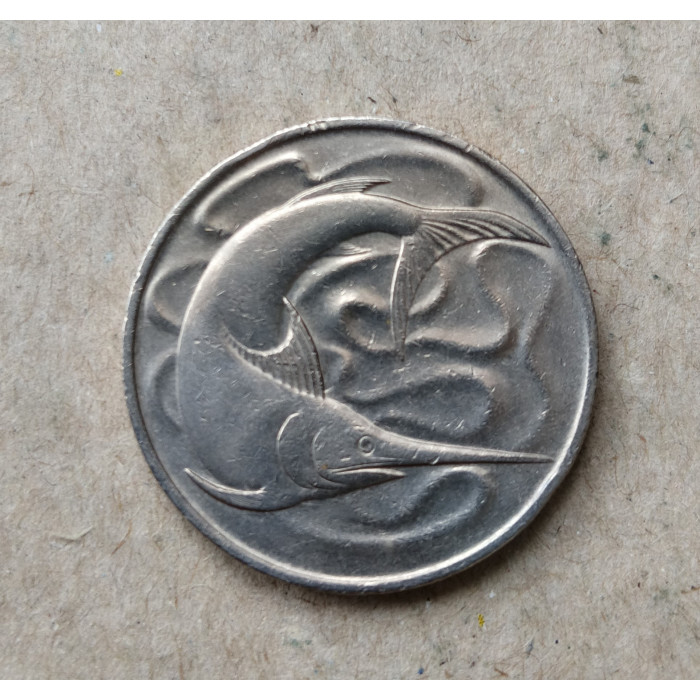 Сингапур 20 Центов 1967 год , Рыба меч