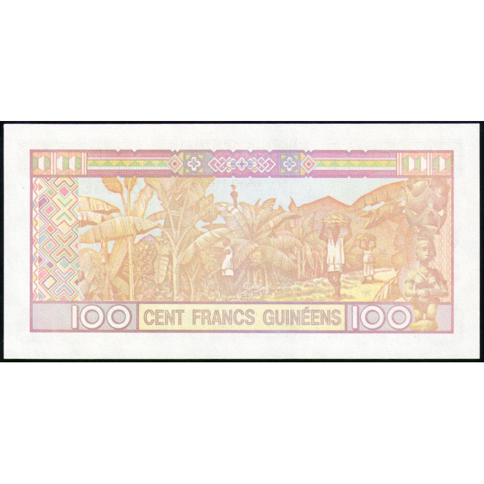 Гвинея 100 Франков 1998 год , UNC
