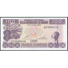 Гвинея 100 Франков 1985 год , UNC