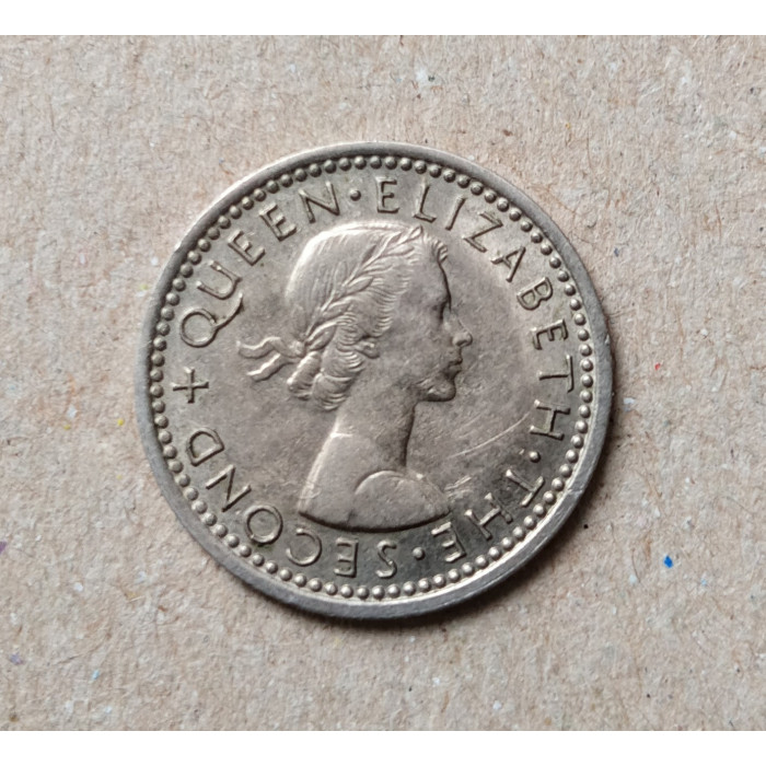 Новая Зеландия 3 Пенса 1957 год 