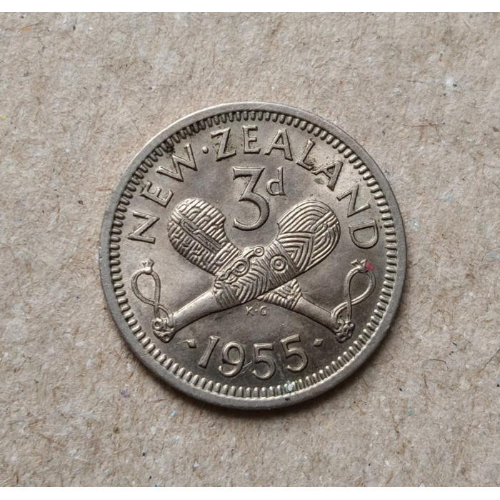Новая Зеландия 3 Пенса 1955 год 