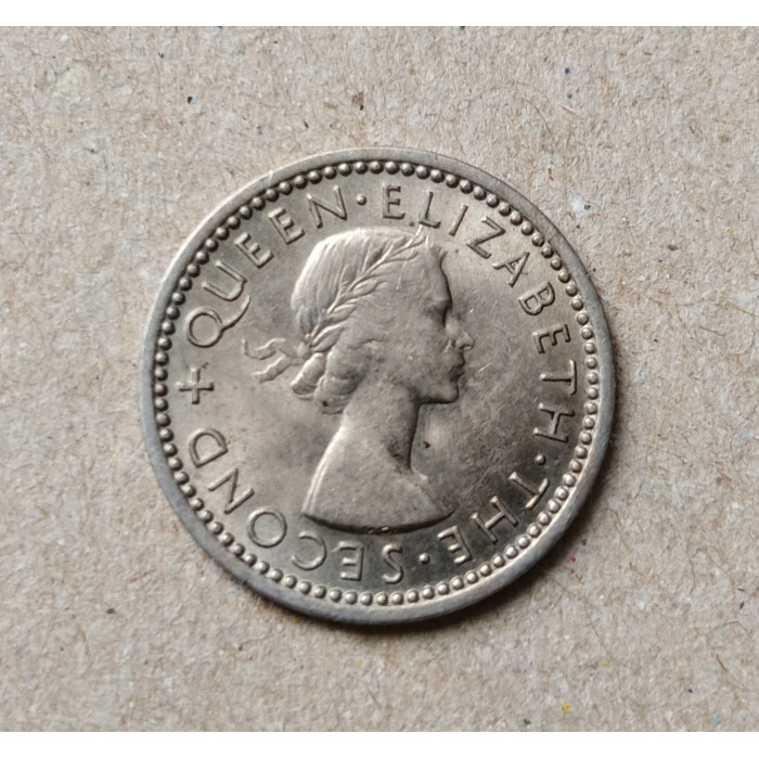 Новая Зеландия 3 Пенса 1955 год 