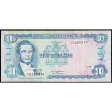 Ямайка 10 Долларов 1989 год 
