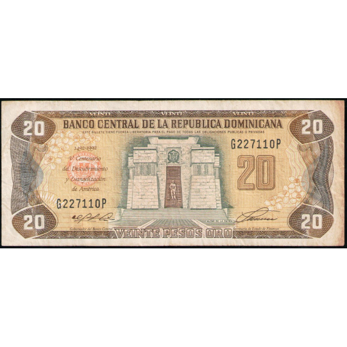 Доминиканская Республика 20 Песо 1992 год