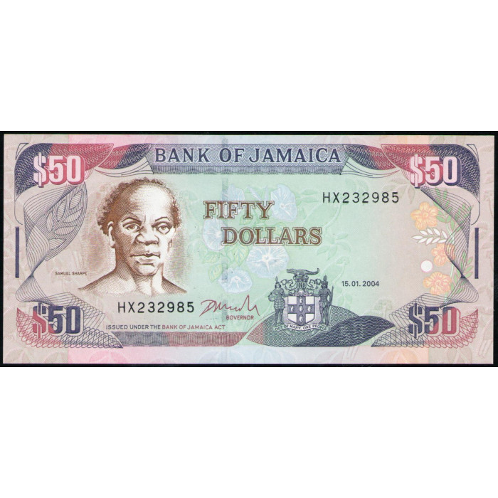 Ямайка 50 Долларов 2002 год , UNC