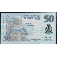 Нигерия 50 Найра 2019 год , UNС , Полимер
