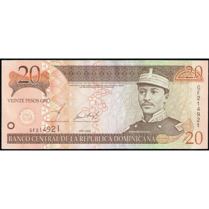 Доминиканская Республика 20 Песо 2002 год , XF
