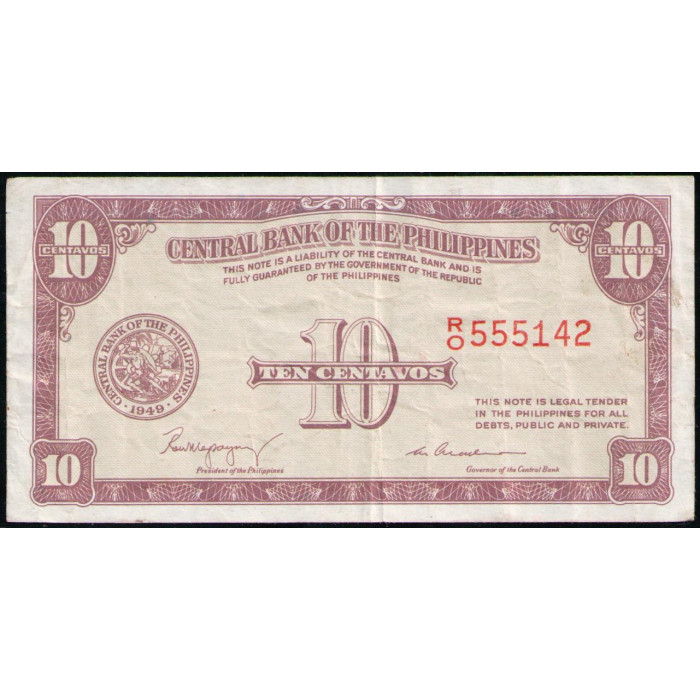 Филиппины 10 сентаво 1949 год
