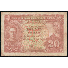 Малайя 20 центов 1941 год