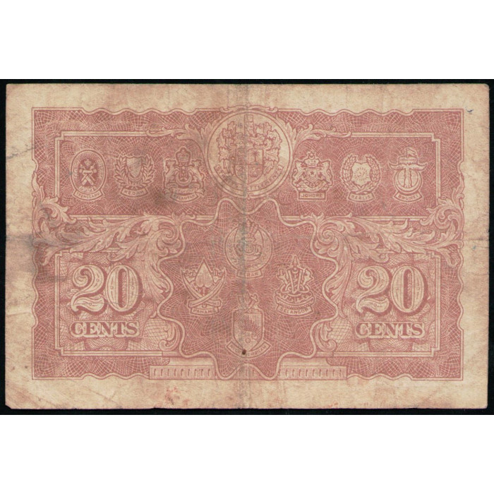 Малайя 20 центов 1941 год