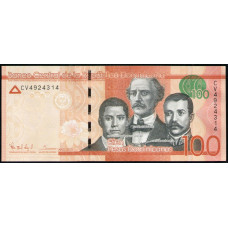 Доминиканская Республика 100 Песо 2015 год , АUNC