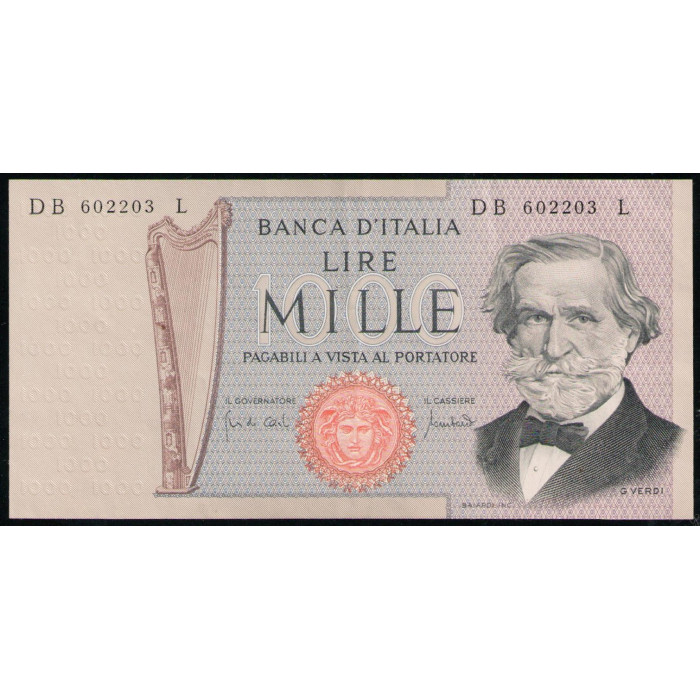 Италия 1000 Лир 1971 год , VF