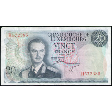 Люксембург 20 Франков 1966 год
