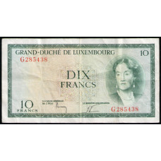 Люксембург 10 Франков 1954 год