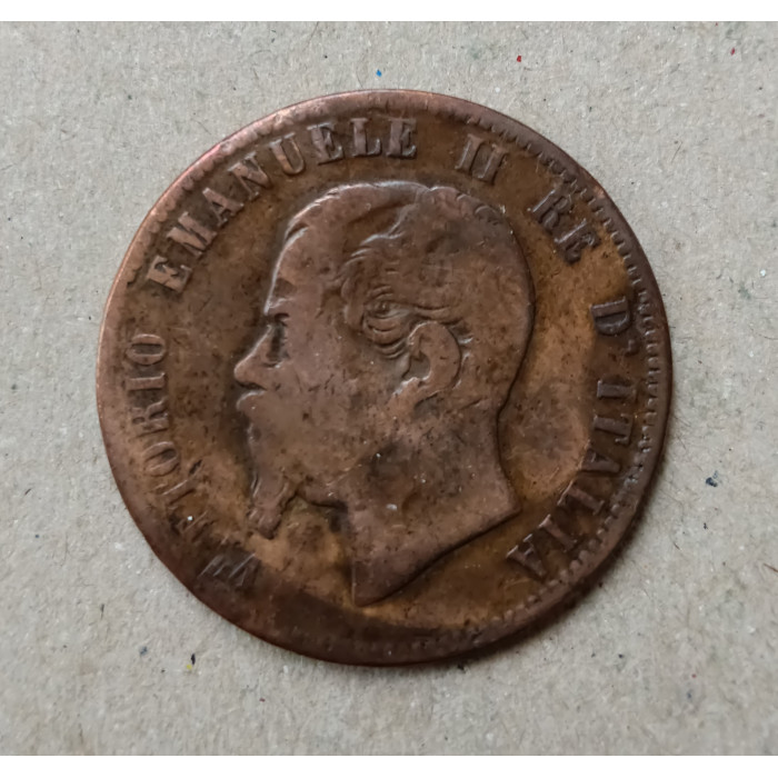 Италия 10 чентезимо 1862 год
