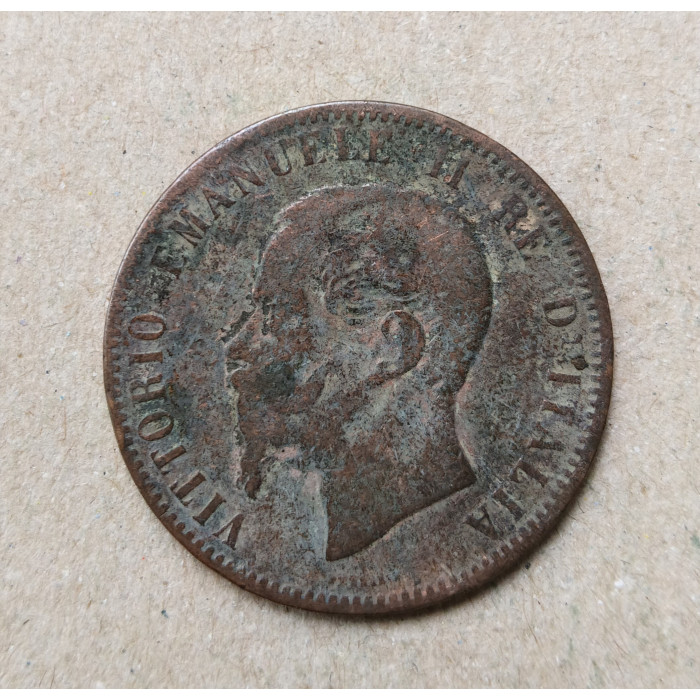 Италия 10 чентезимо 1866 год