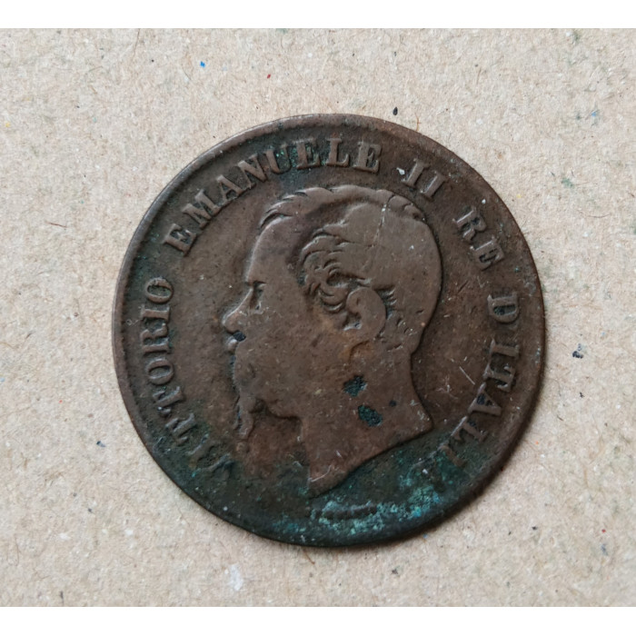 Италия 5 Чентезимо 1862 год