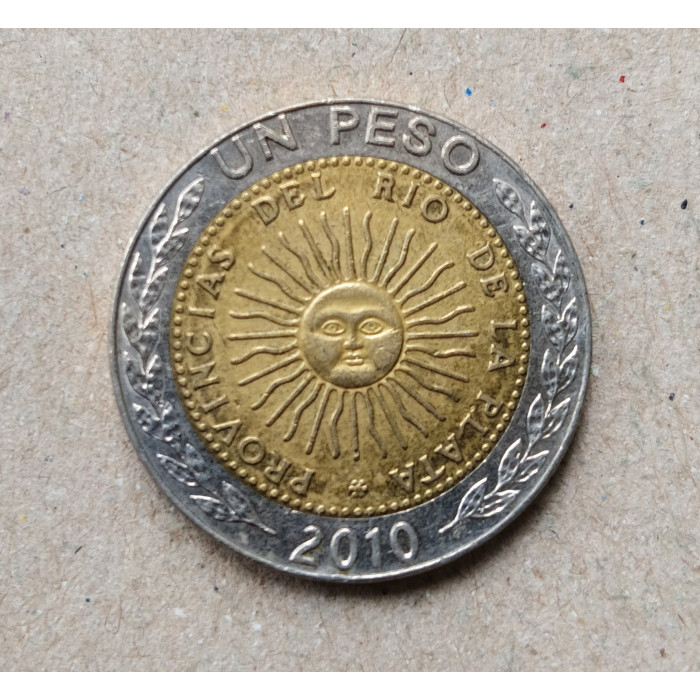 Аргентина 1 Песо 2010 год , Биметалл