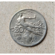 Италия 20 Чентезимо 1921 год