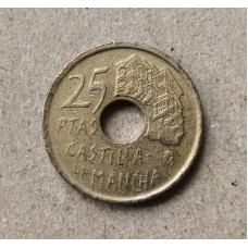 Испания 25 Песет 1996 год , Кастилия-Ла-Манча , Дон Кихот